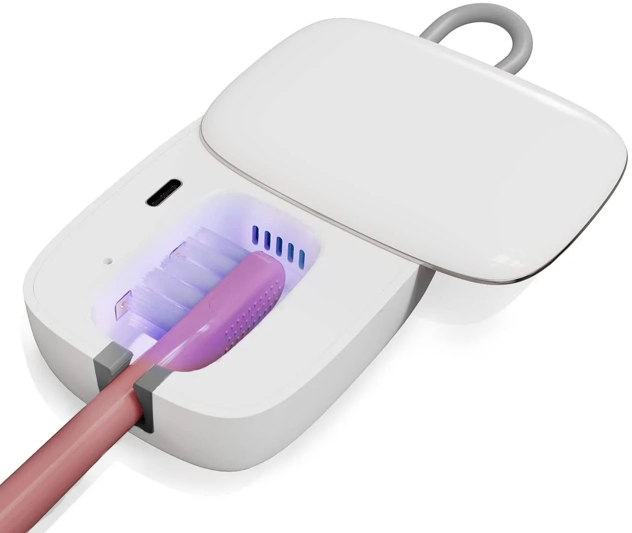 Rechargeable Toothbrush Sanitizer UV Light, Electric Toothbrush Cleaner Sanitizer UV Holder for Travel,Home