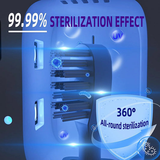 Rechargeable Toothbrush Sanitizer UV Light, Electric Toothbrush Cleaner Sanitizer UV Holder for Travel,Home
