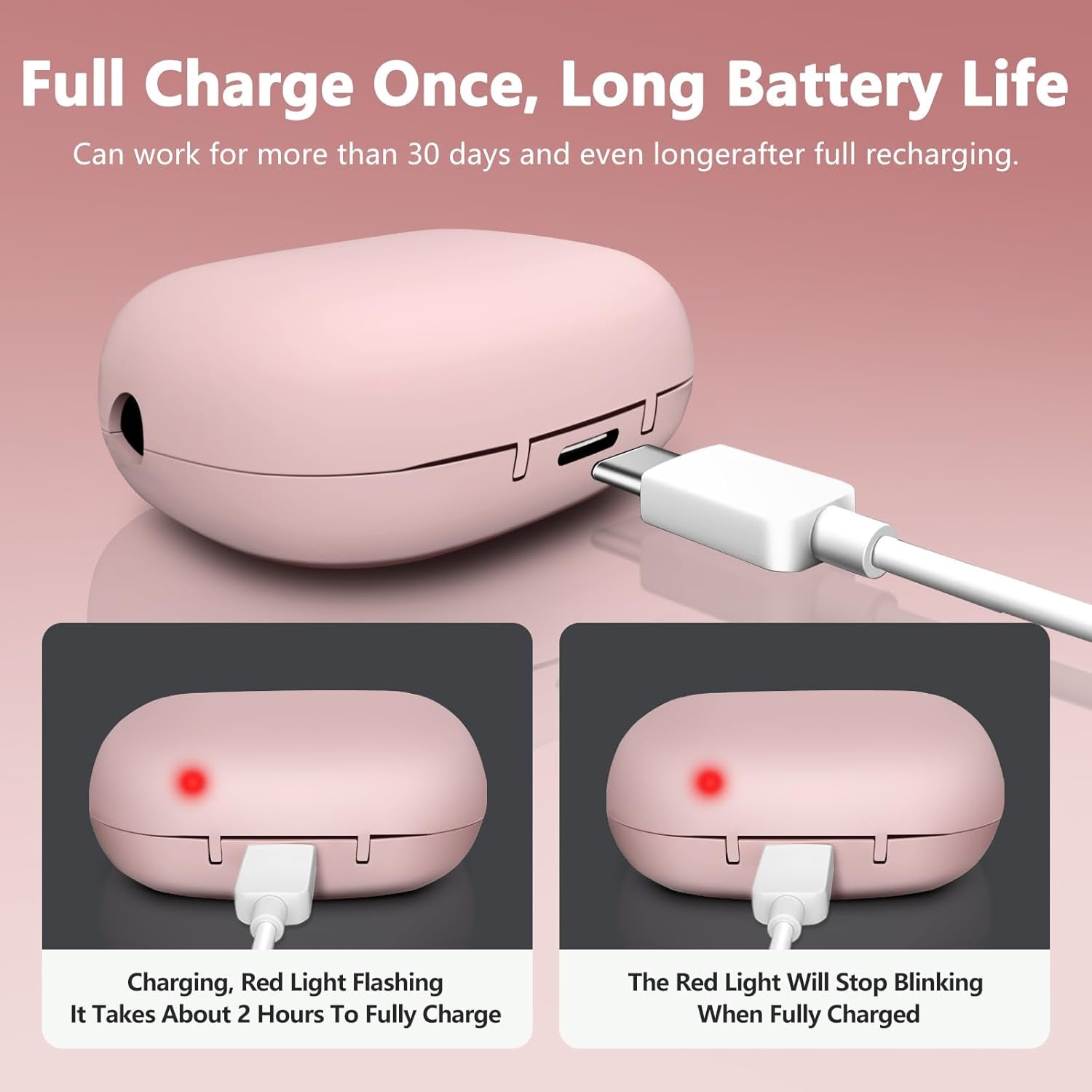 Toothbrush Covers Case San Itizer and Holder with Light,Toothbrush Covers with Holder, Rechargeable Portable Toothbrush Cleaner Case（Pink）